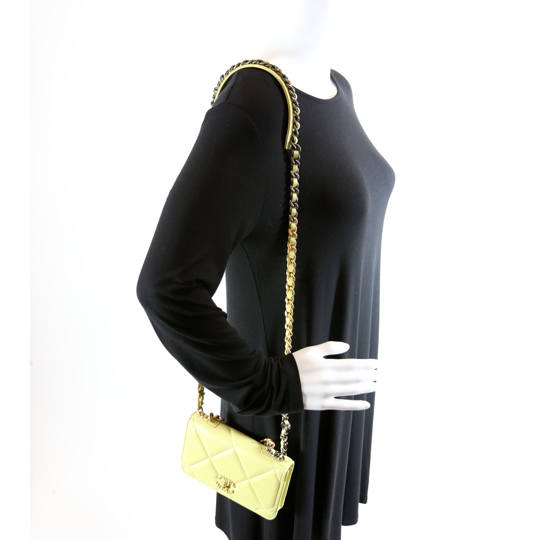 Chanel 19 Wallet On Chain Quilted Lambskin RFID