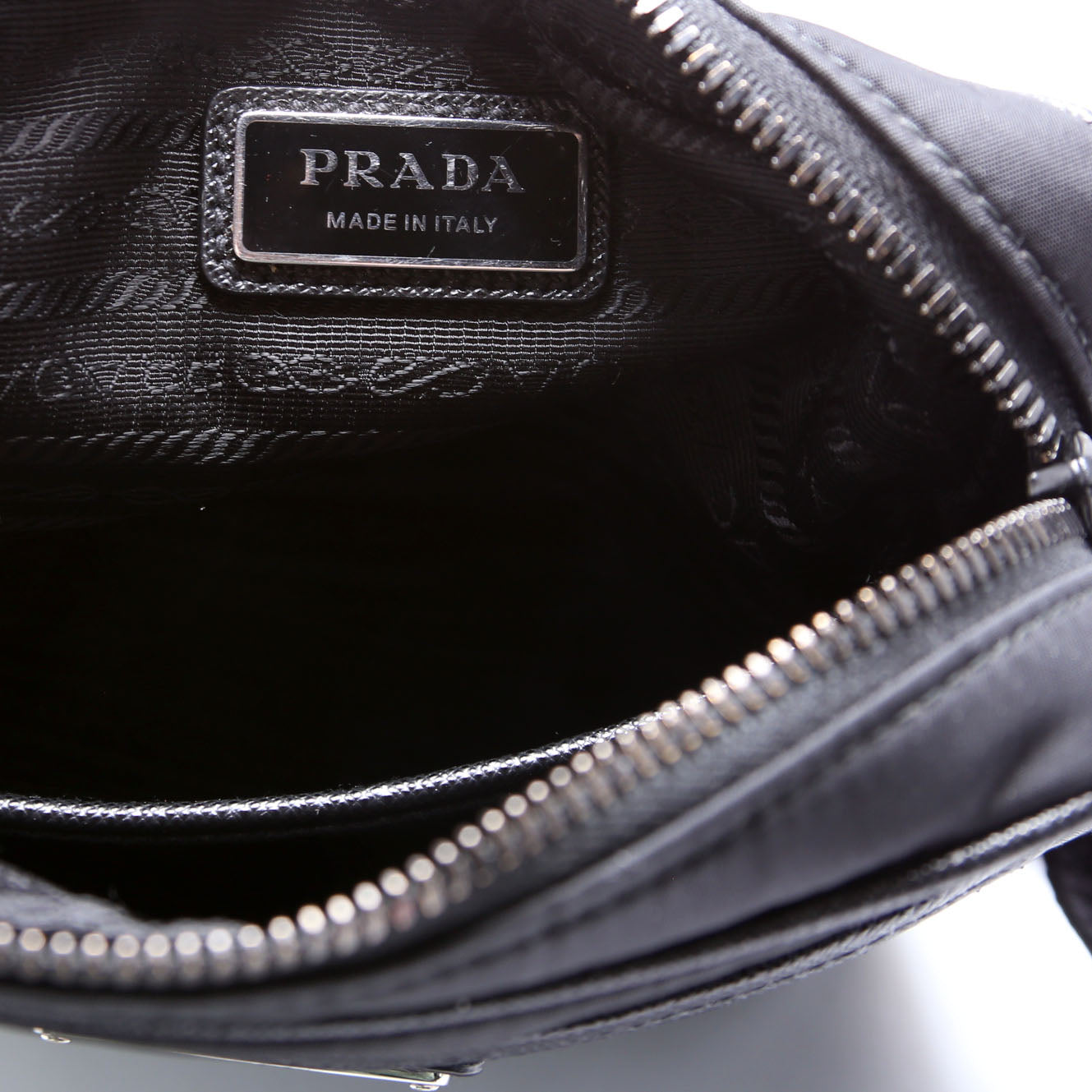 Prada 2VH112 Re-Nylon/Saffiano Leather Shoulder Bag Black