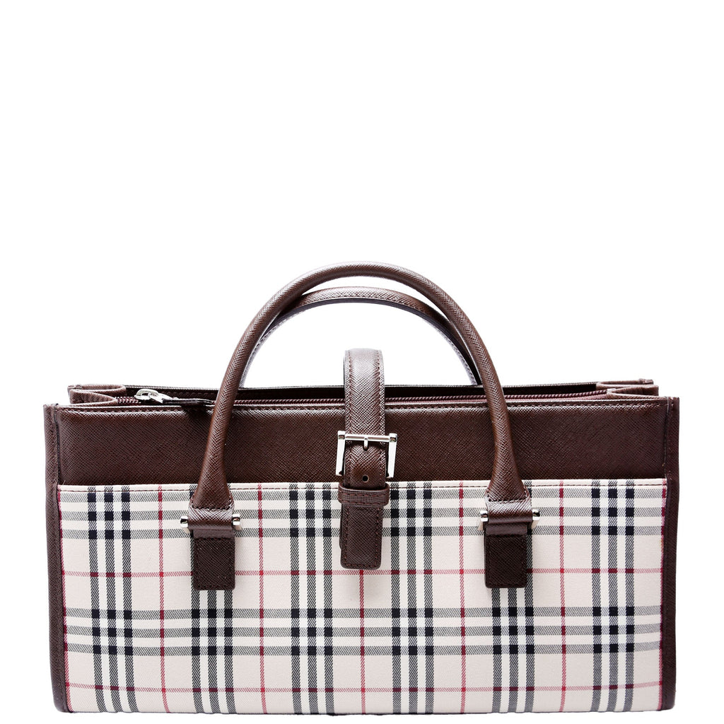 Nova Check Buckle Top Handle Bag