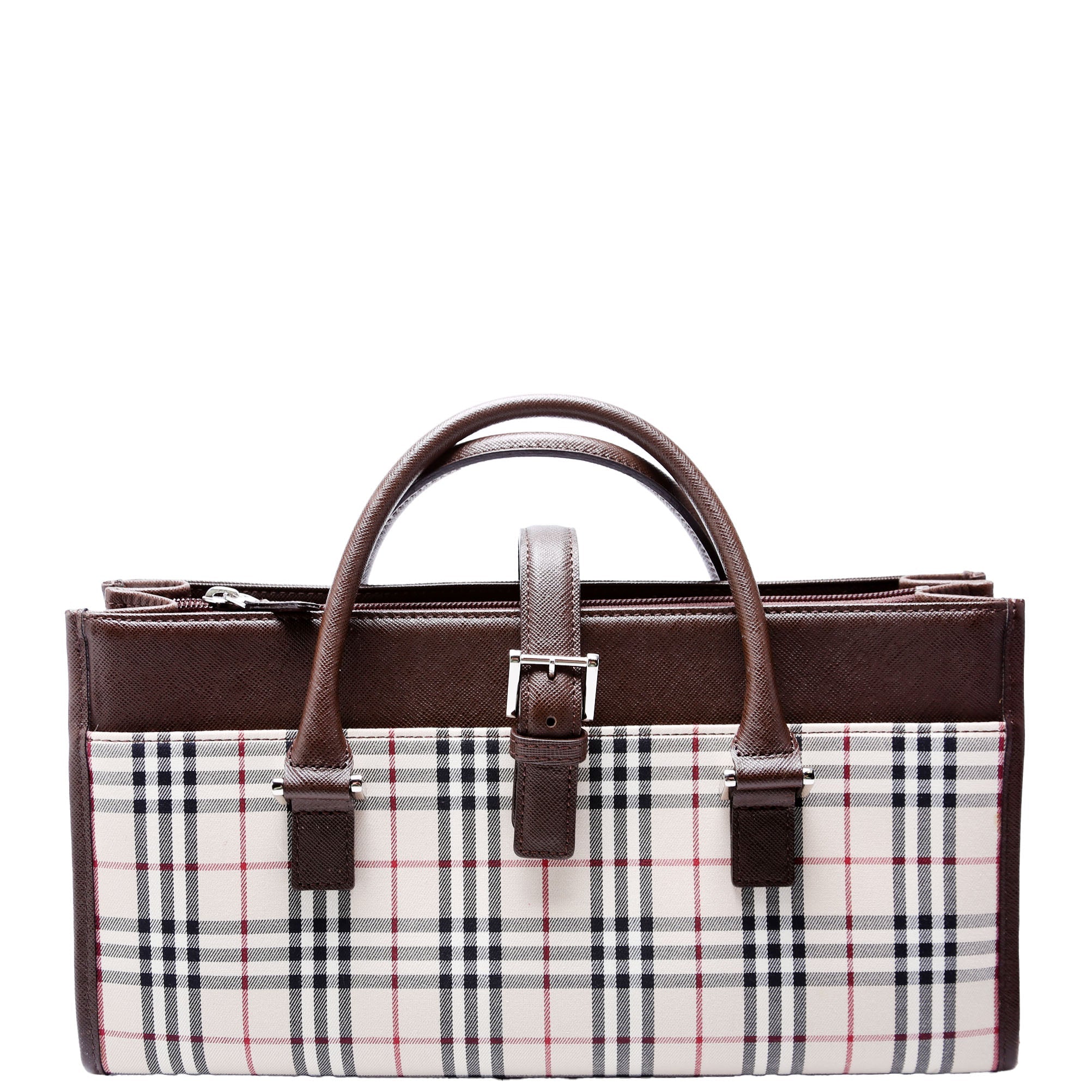 Nova Check Buckle Top Handle Bag