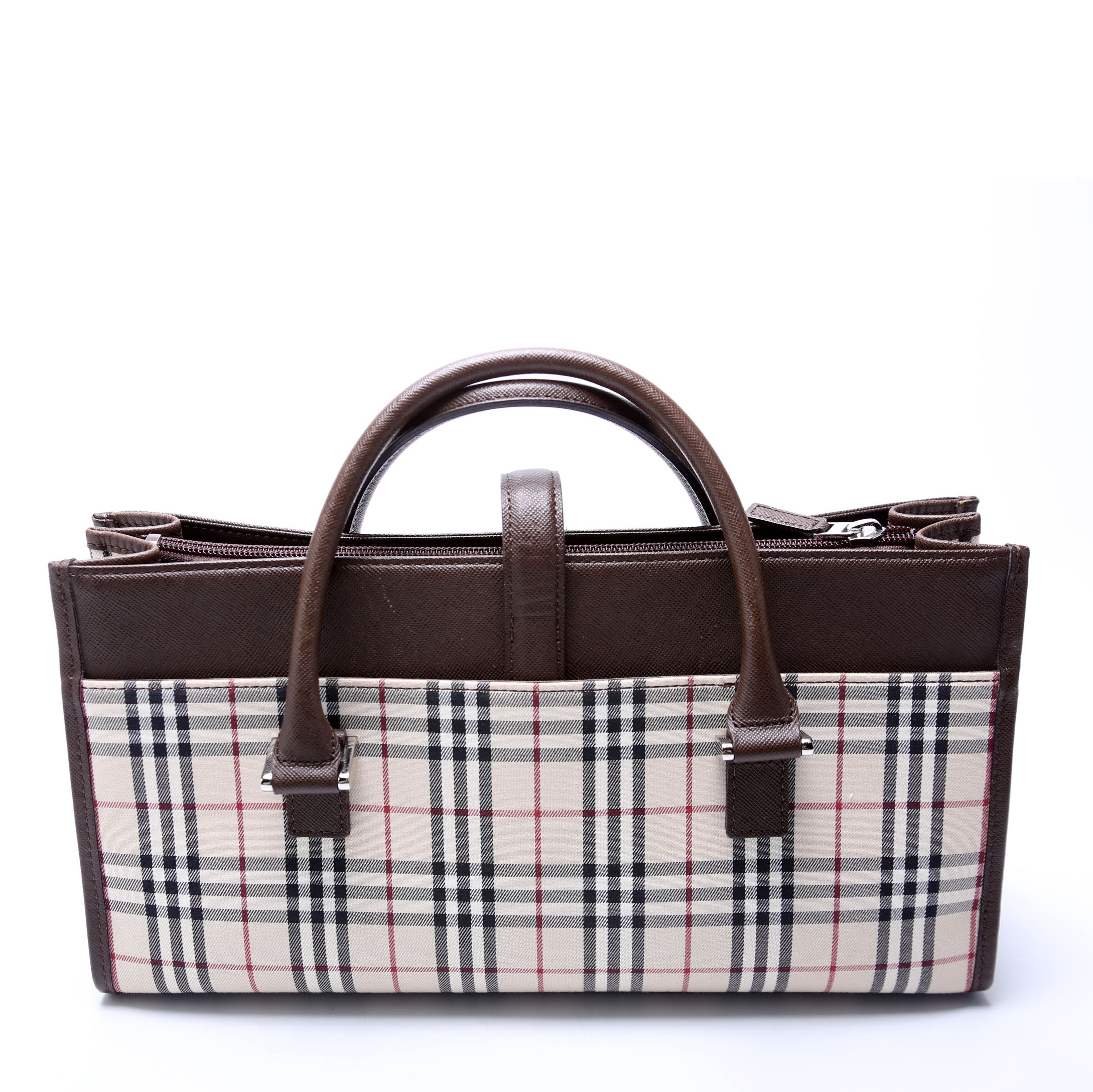 Nova Check Buckle Top Handle Bag