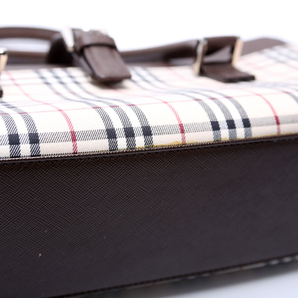 Nova Check Buckle Top Handle Bag