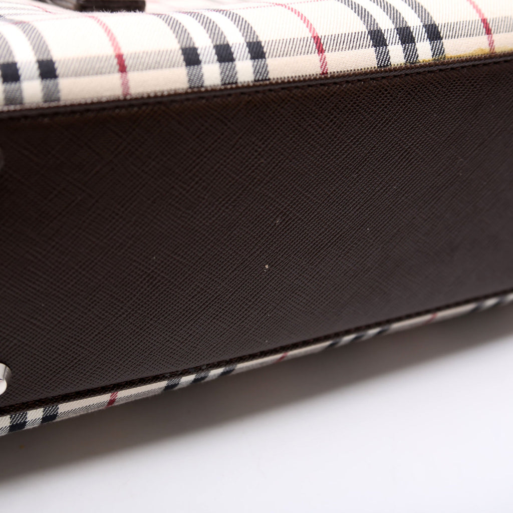 Nova Check Buckle Top Handle Bag
