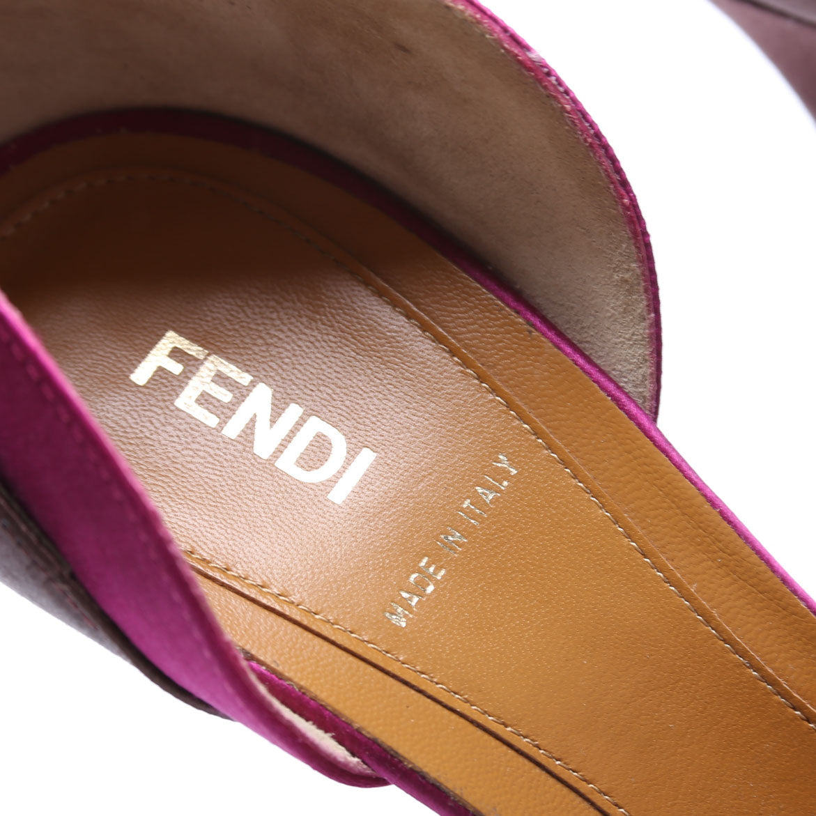 Satin D'Orsay Peep Toe Pumps Size 39.5 Purple