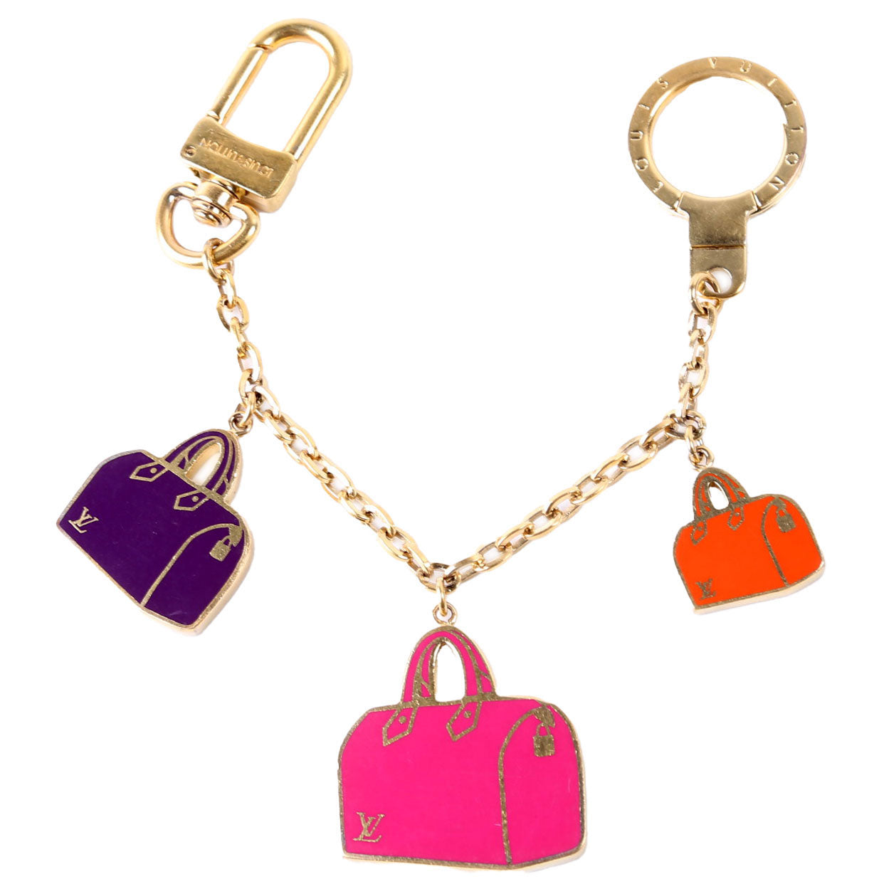 Enamel Iconic Speedy Bag Charm Gold/Multicolor
