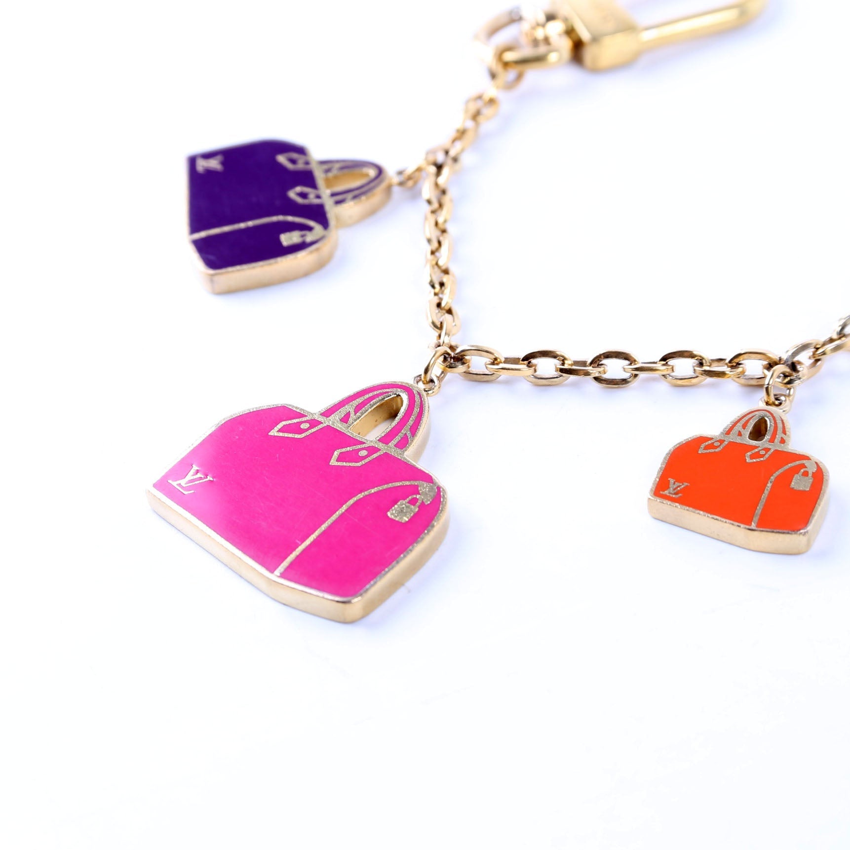Enamel Iconic Speedy Bag Charm Gold/Multicolor
