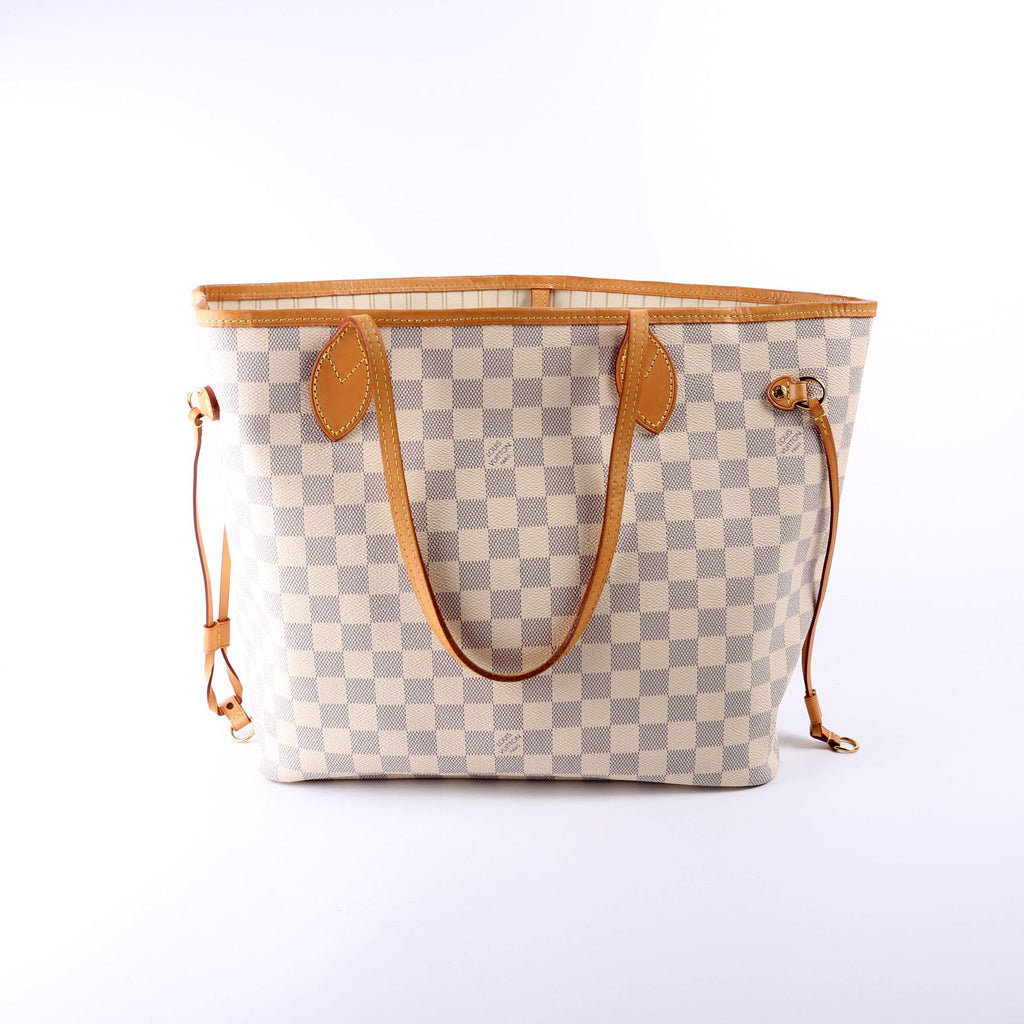 Neverfull With Wallet MM Azur White Interior