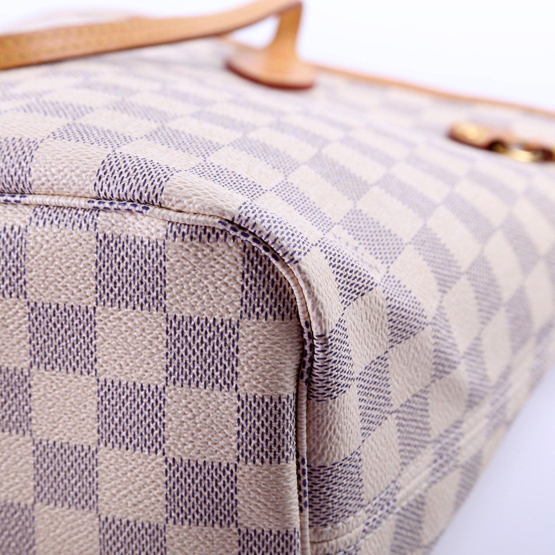 Neverfull With Wallet MM Azur White Interior