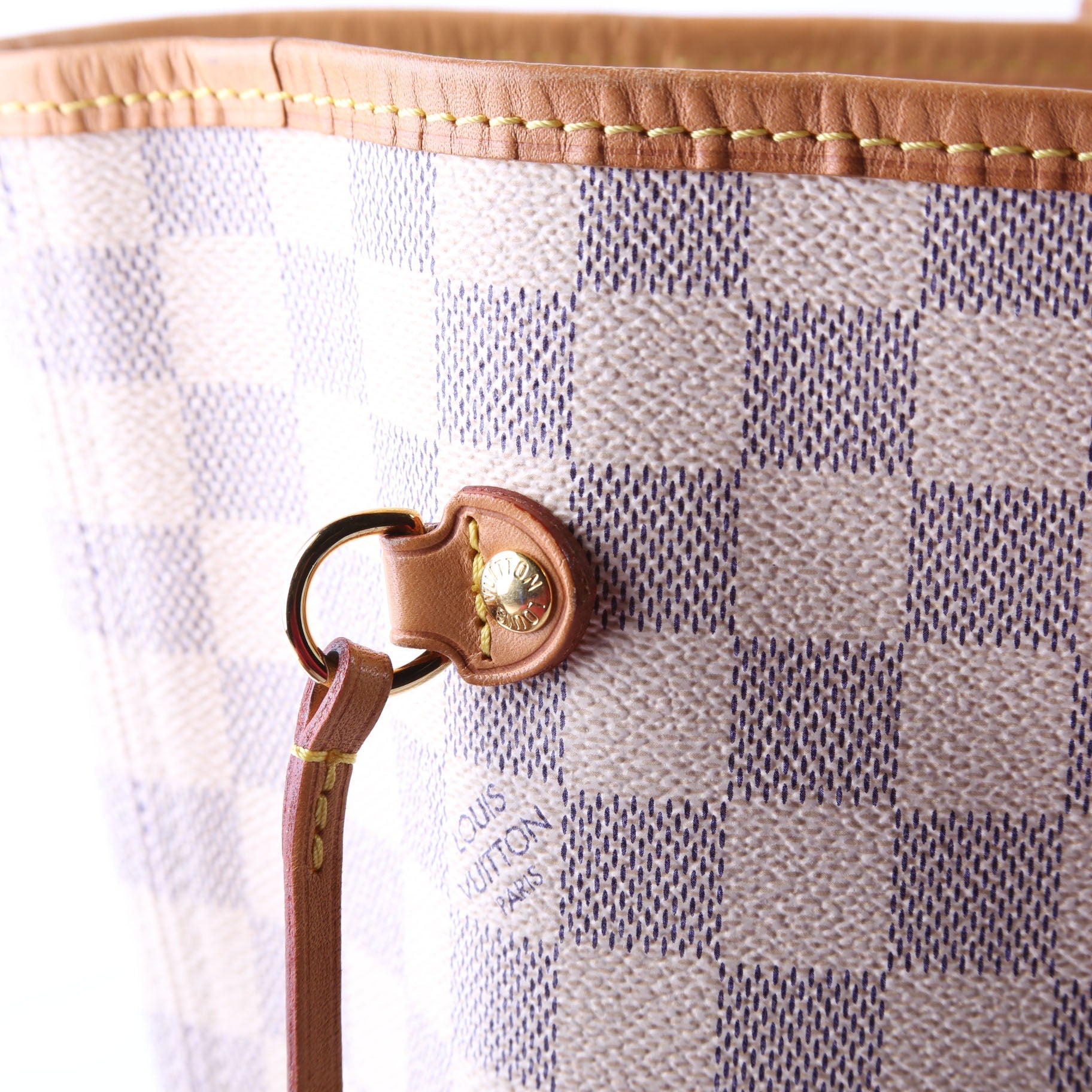 Neverfull With Wallet MM Azur White Interior