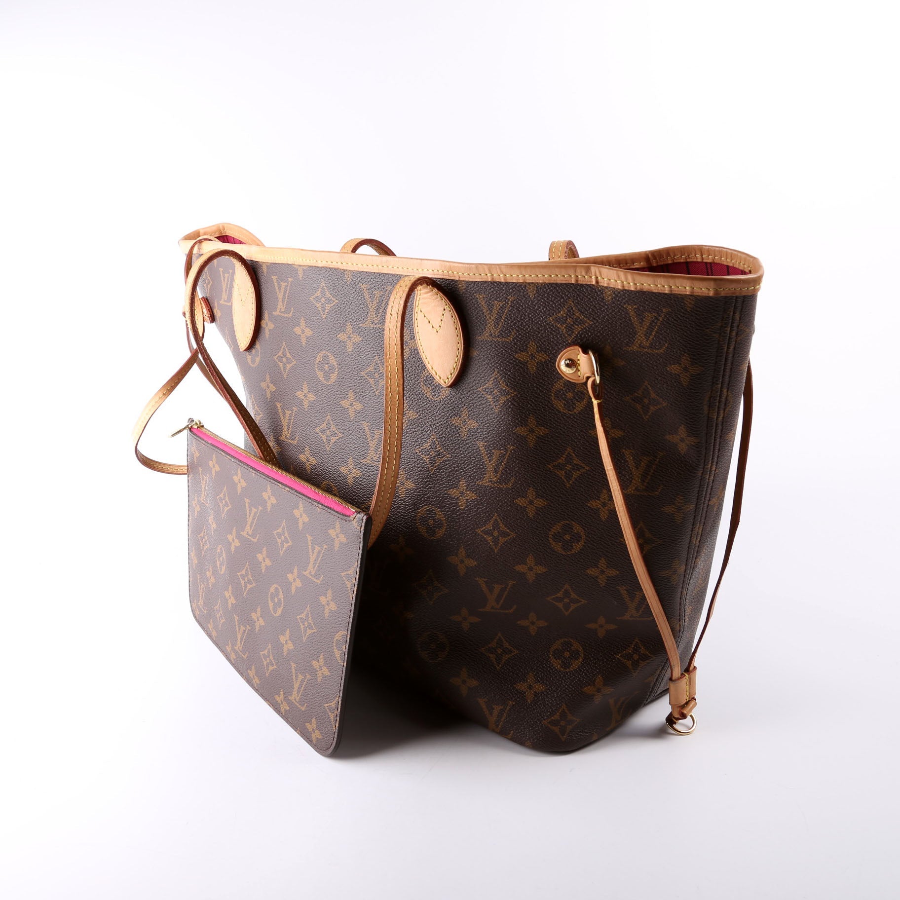 Neverfull With Wallet MM Monogram Pink