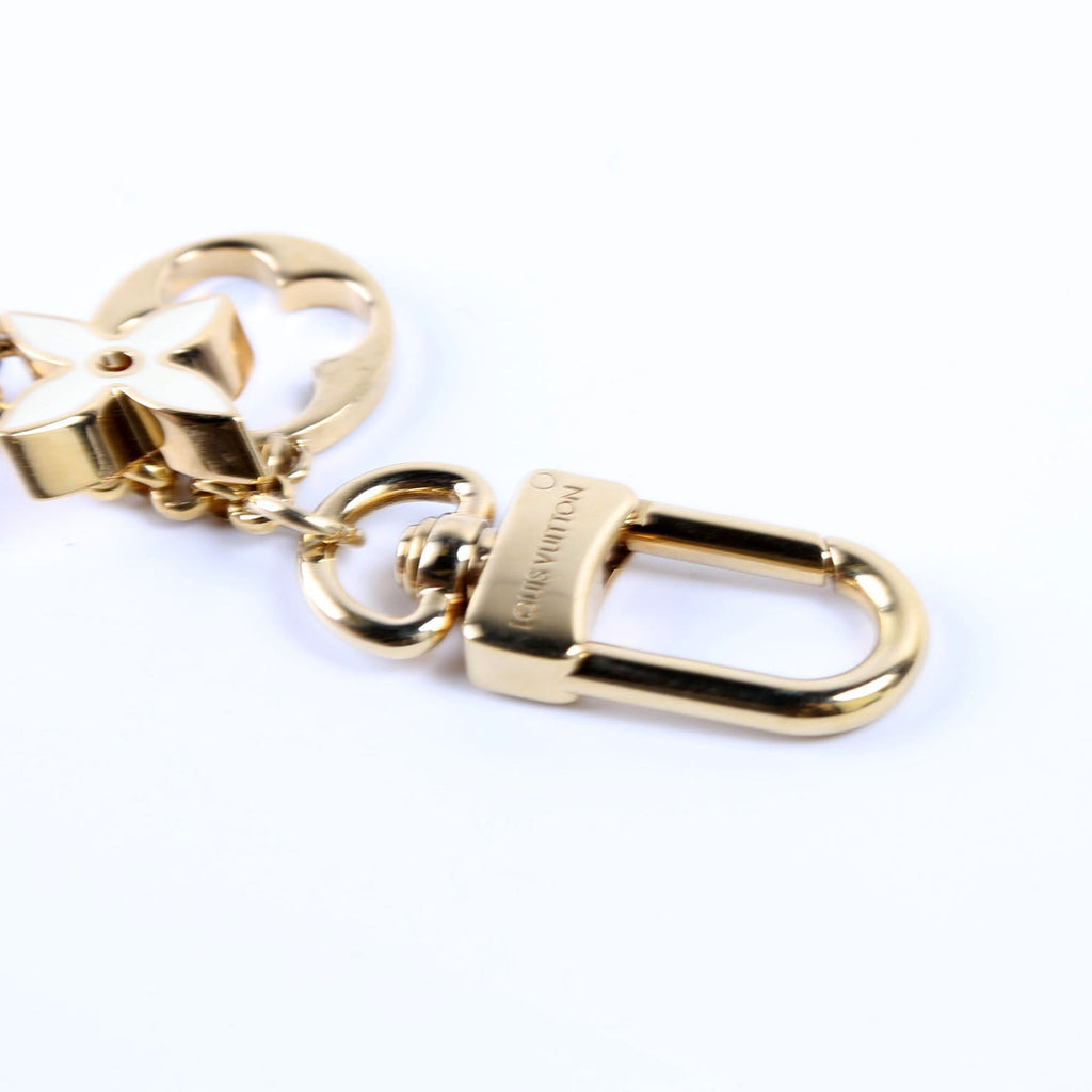 Blooming Flowers Chain Bag Charm Gold/Neutral