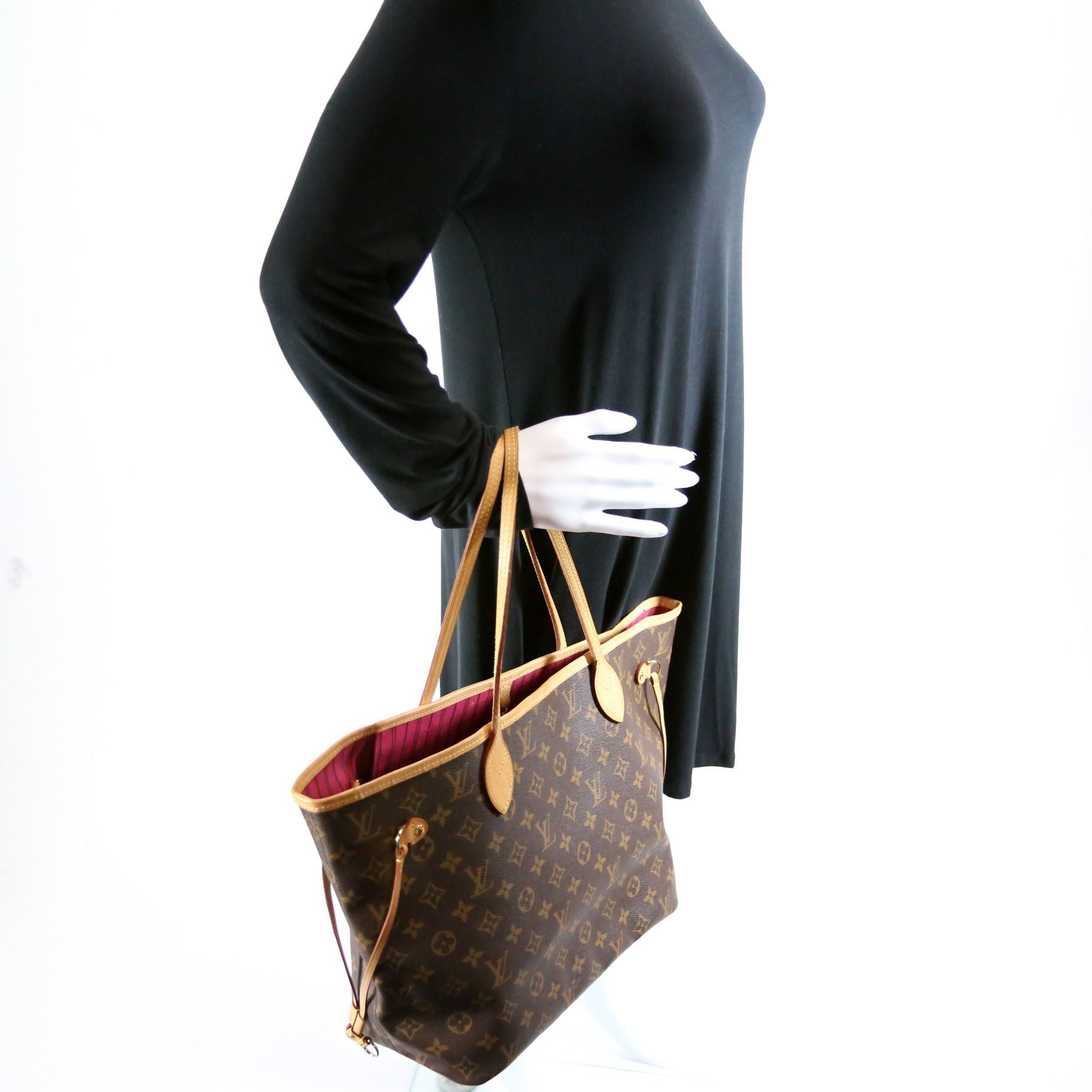 Neverfull With Wallet MM Monogram Pink