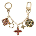 Ice Flower Key Chain Bag Charm Gold/Multicolor