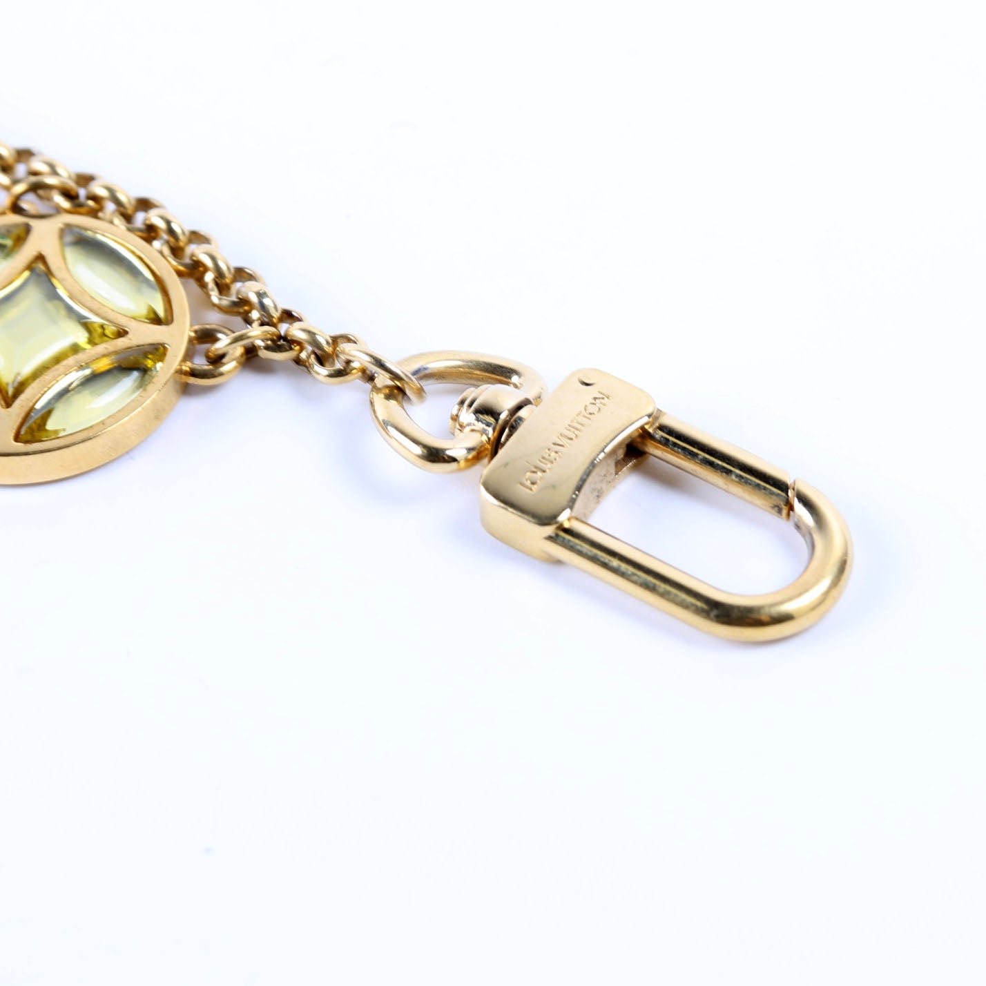 Ice Flower Key Chain Bag Charm Gold/Multicolor