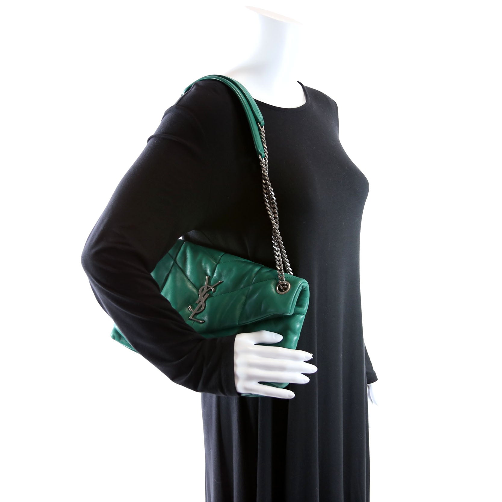 Puffer Quilted Small Lambskin 577476 Green