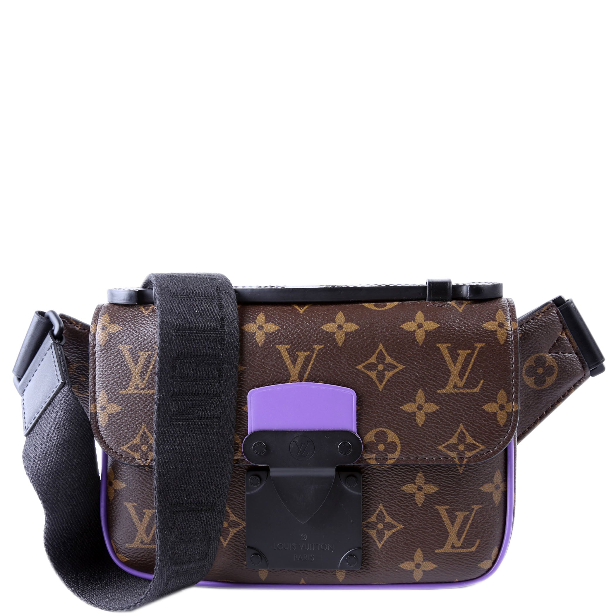 S Lock Sling Bag Monogram Macassar Purple