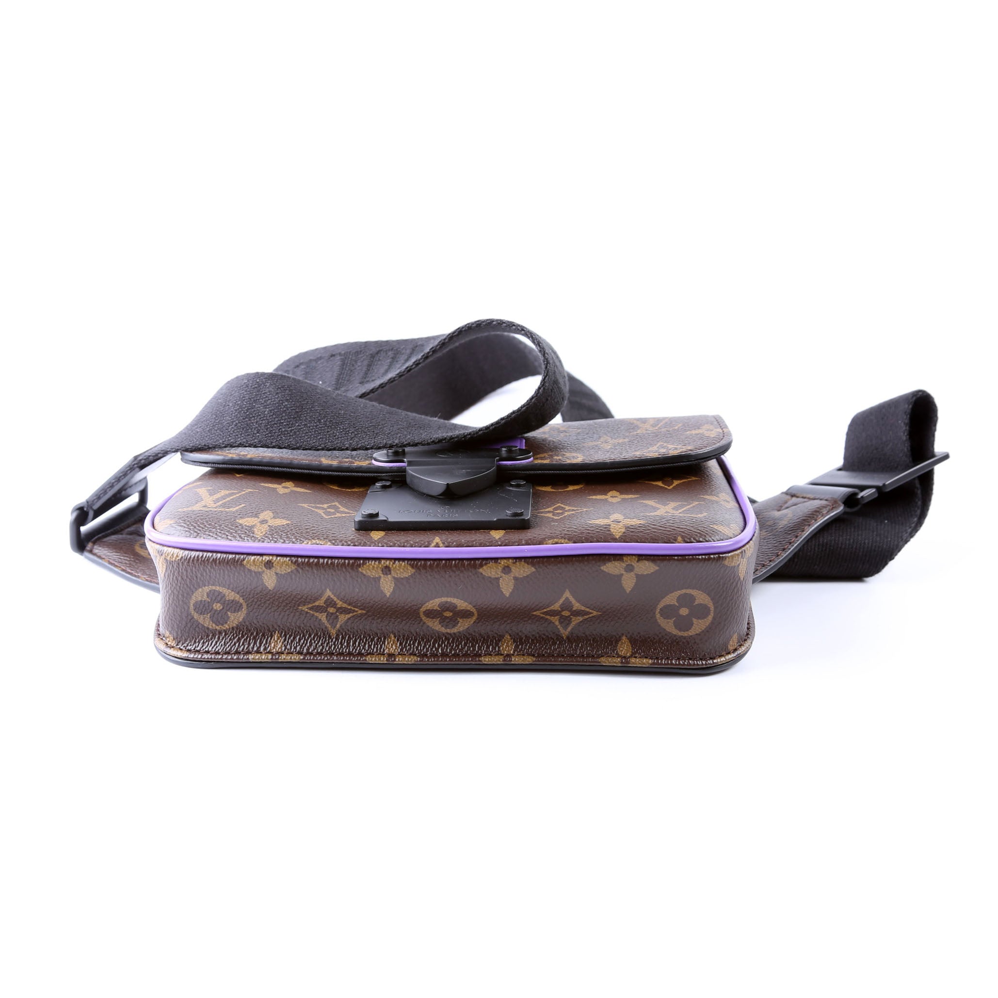 S Lock Sling Bag Monogram Macassar Purple