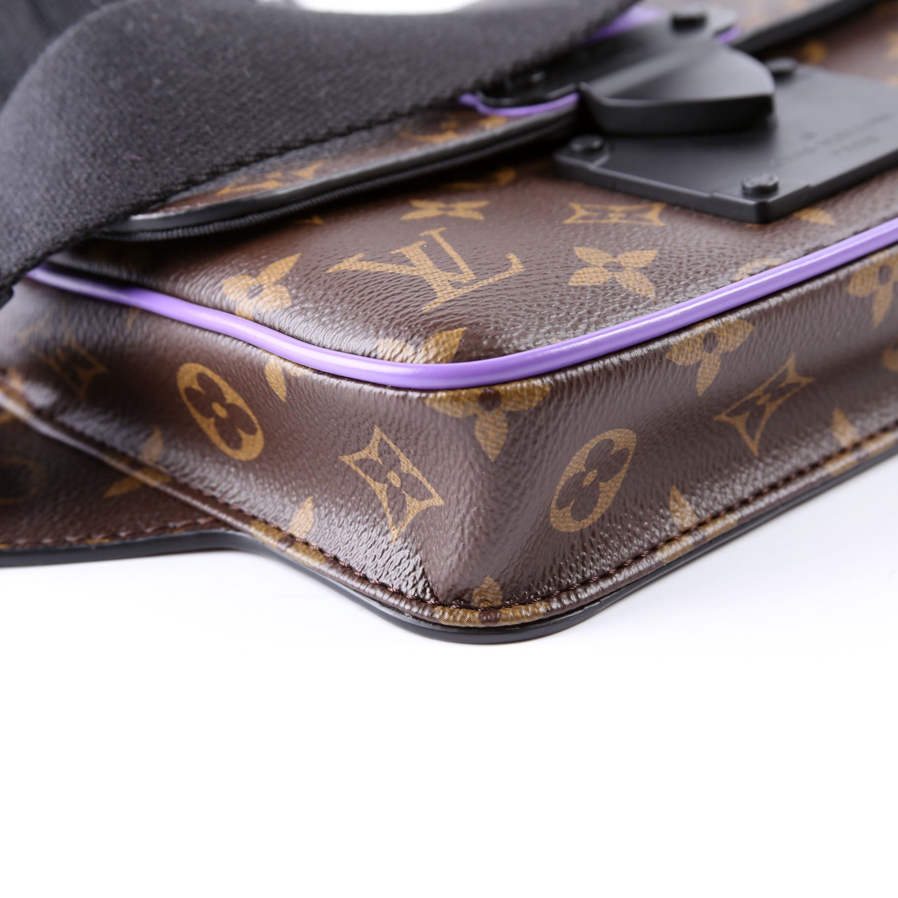 S Lock Sling Bag Monogram Macassar Purple