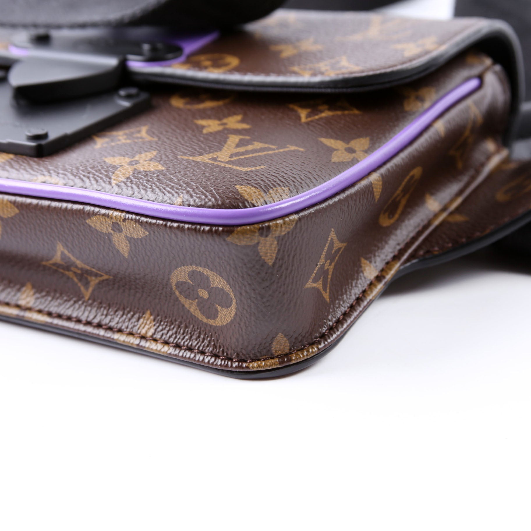 S Lock Sling Bag Monogram Macassar Purple