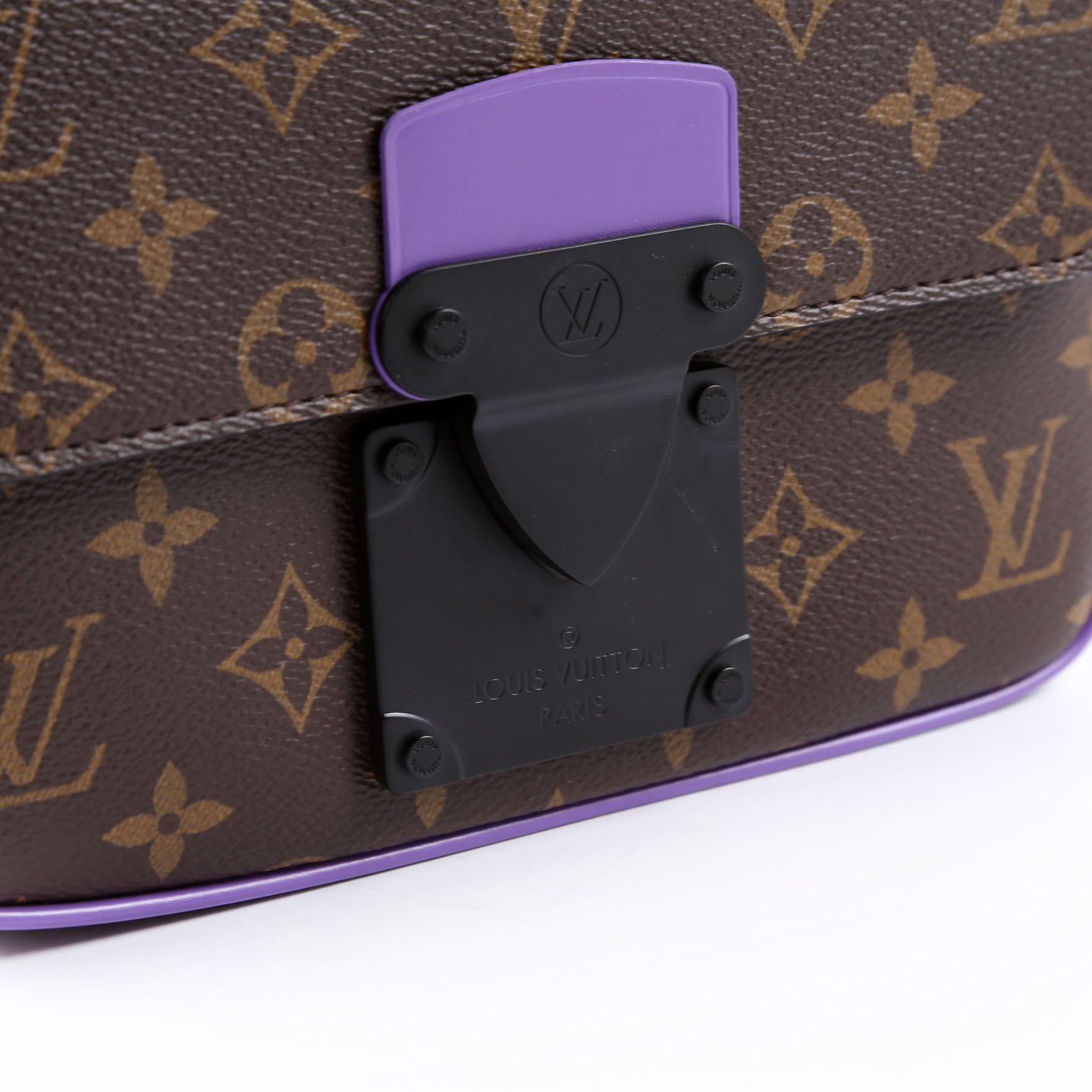 S Lock Sling Bag Monogram Macassar Purple