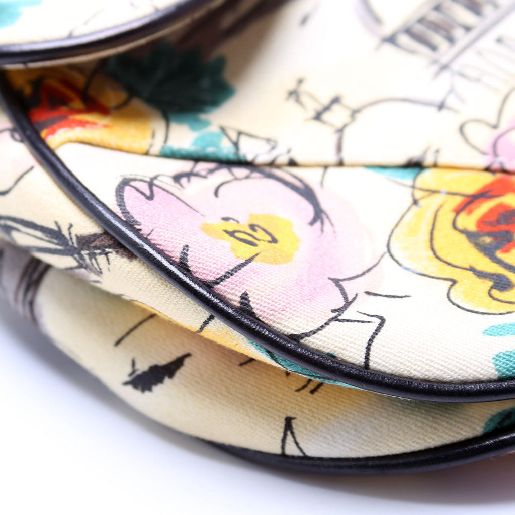 Limited Edition Paris 50's Canvas Saddle Bag Multicolor
