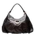 189833 Guccissima Leather D Ring Hobo Black