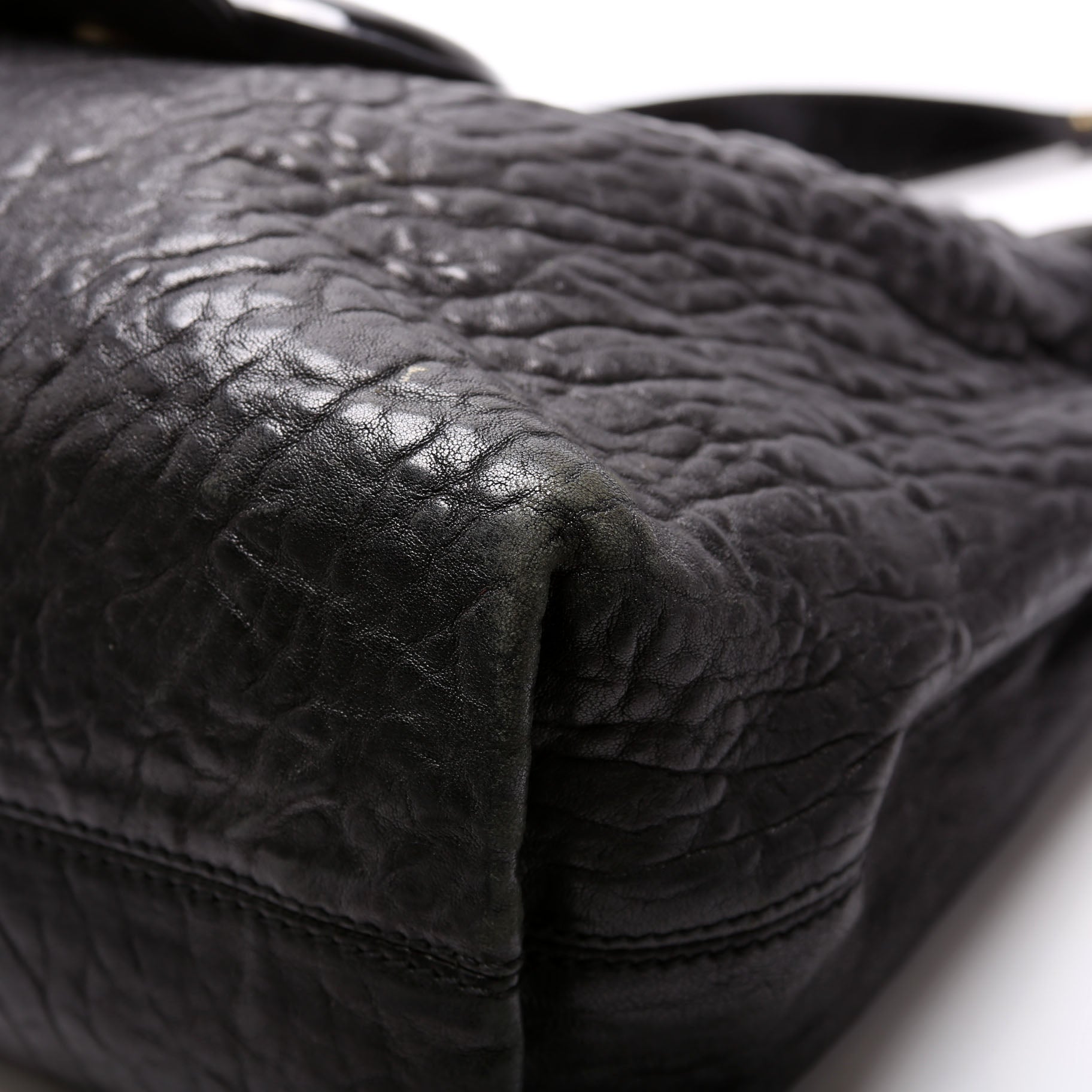 Nappa Leather B Buckle Hobo Black