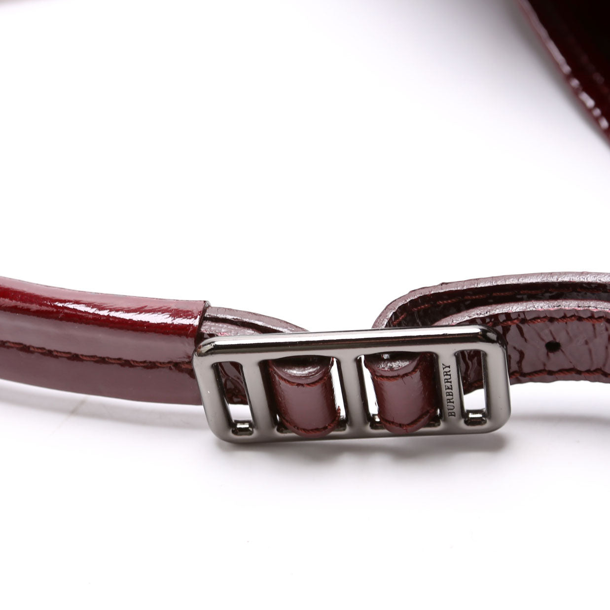 Patent Leather Hobo Burgundy