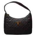 1NE051 Quilted Nylon Shoulder Bag Black