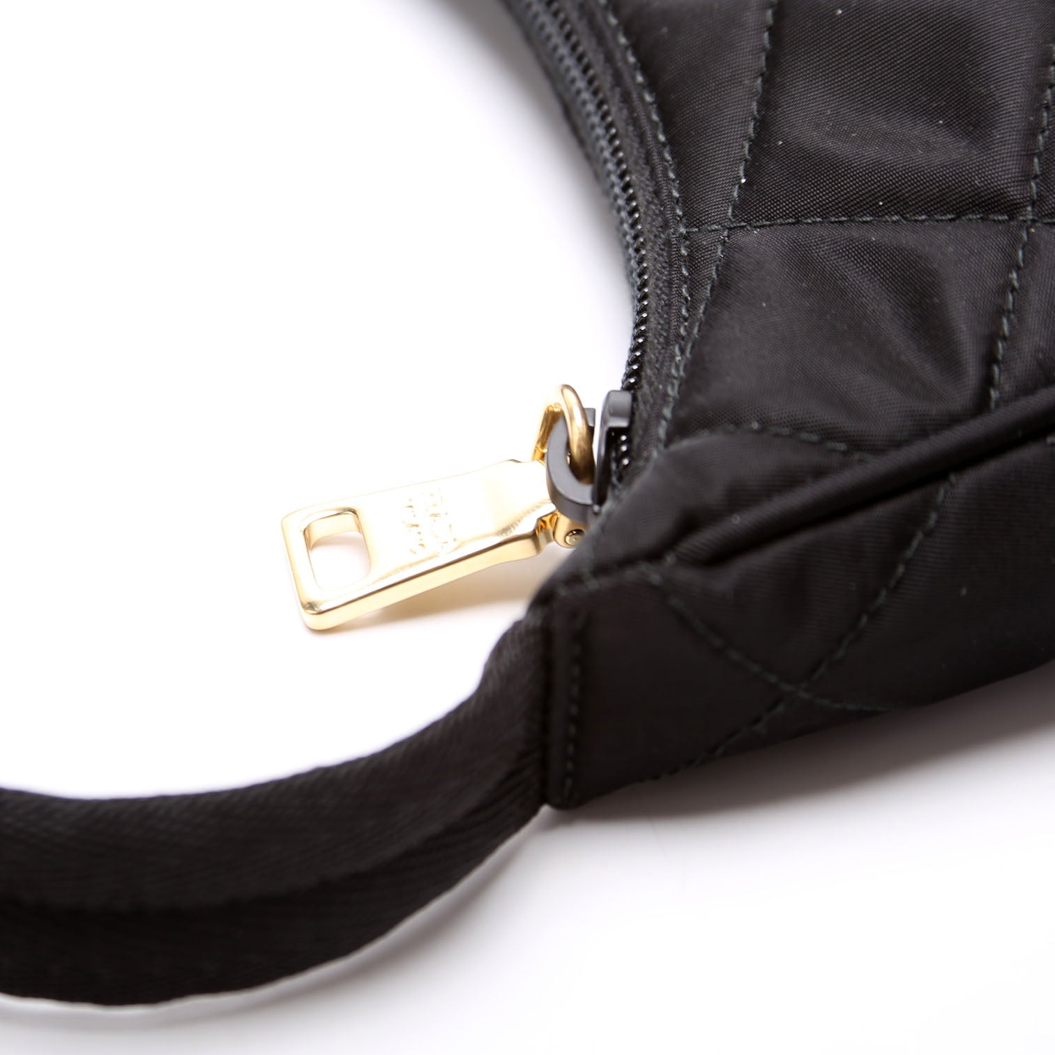 1NE051 Quilted Nylon Shoulder Bag Black