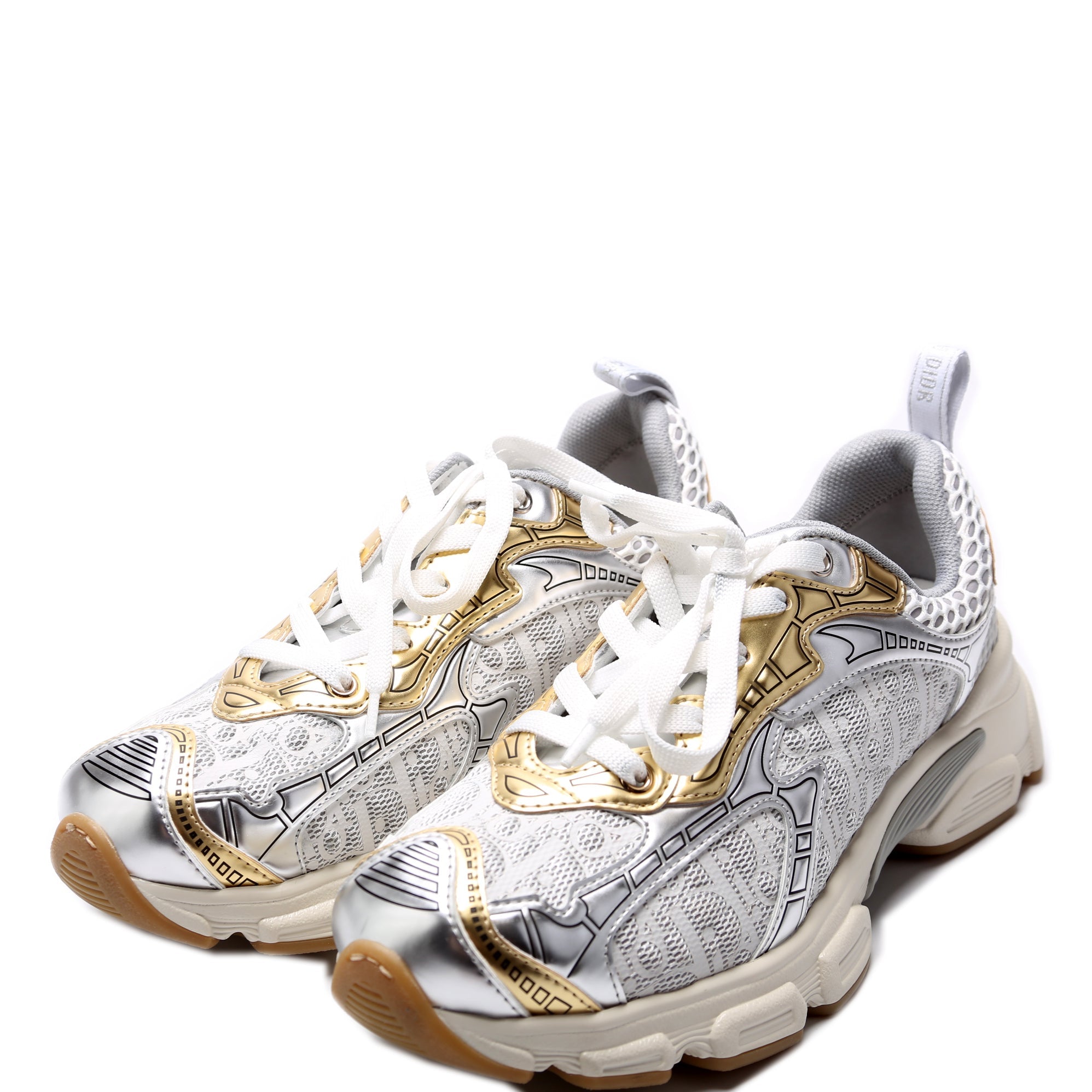 Vibe Mesh/Oblique Sneakers Size 38 Silver