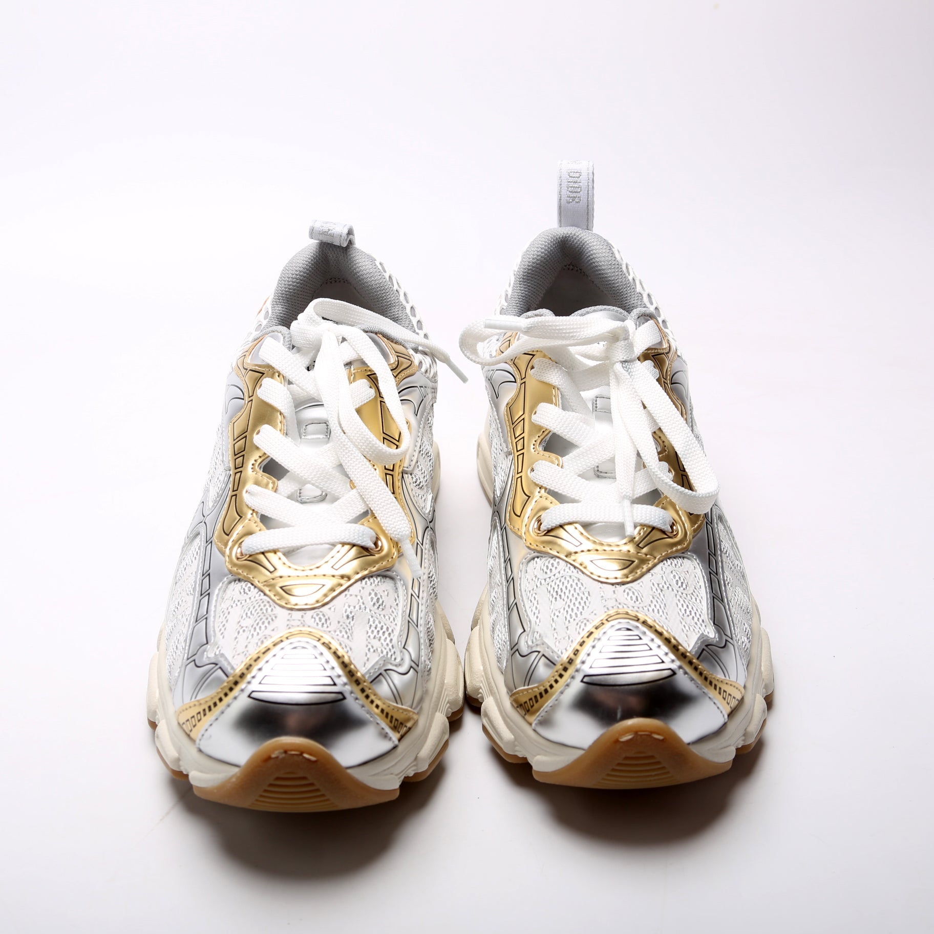 Vibe Mesh/Oblique Sneakers Size 38 Silver