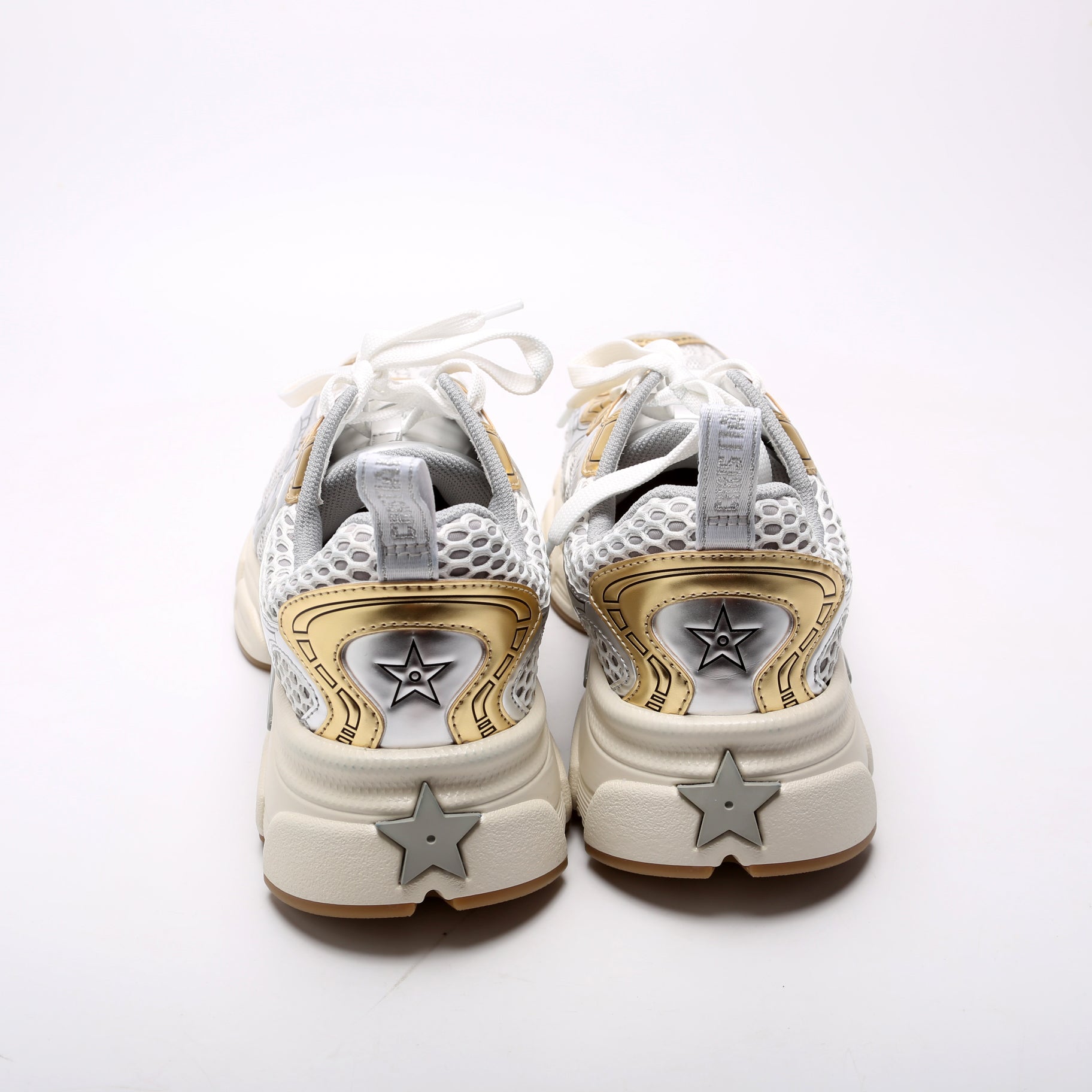 Vibe Mesh/Oblique Sneakers Size 38 Silver