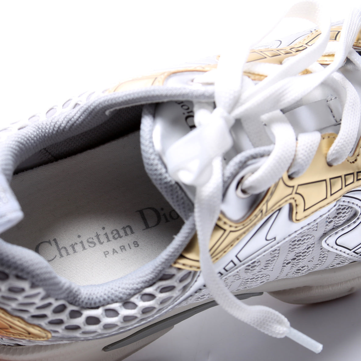 Vibe Mesh/Oblique Sneakers Size 38 Silver