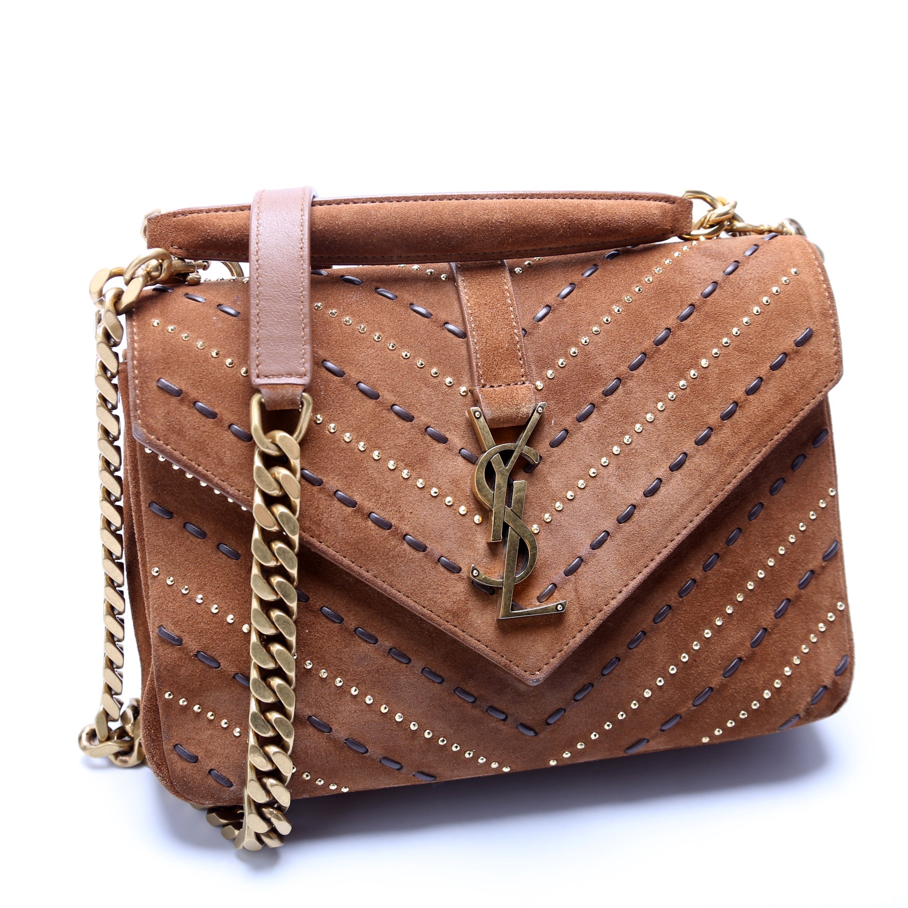College Bag Medium Studded Suede 487213/428056/600279