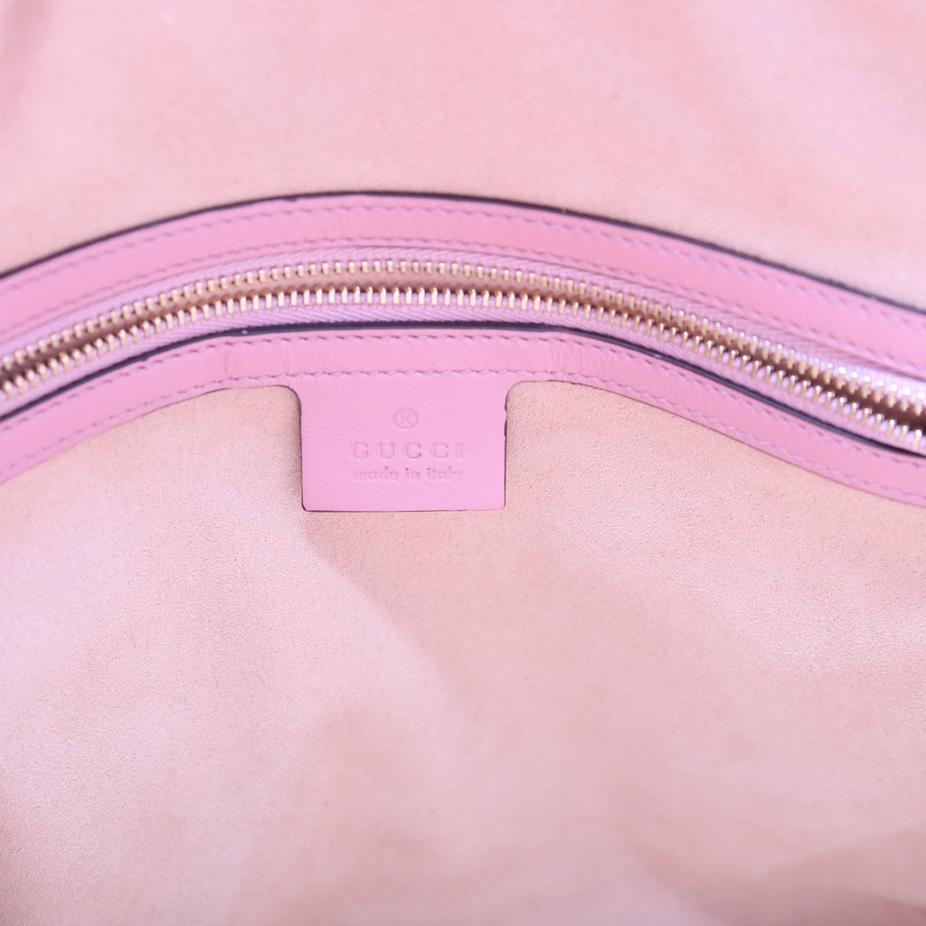 428226 Signature Leather Fold Over Tote Pink