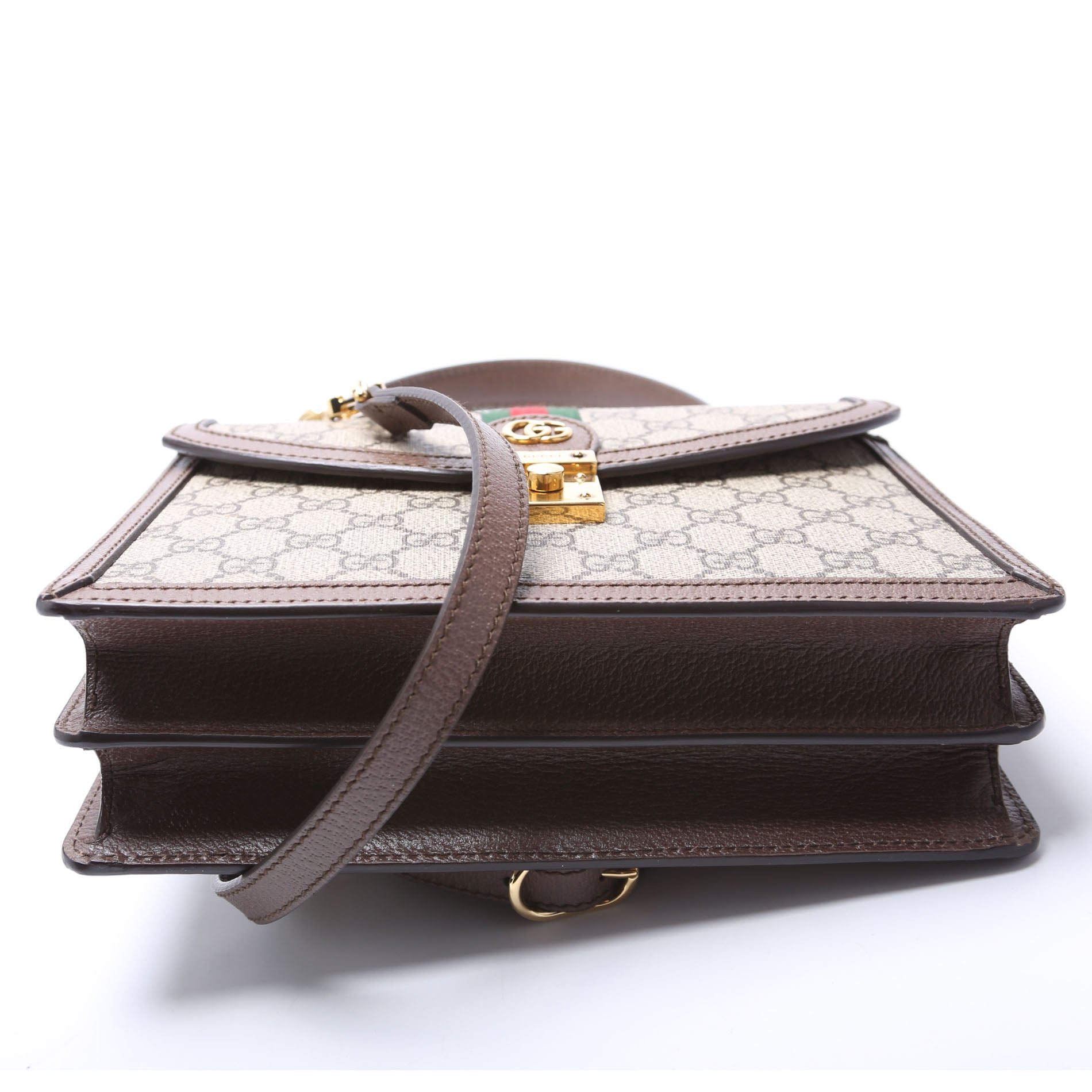 651055 GG Supreme Ophidia Small Top Handle Bag Brown