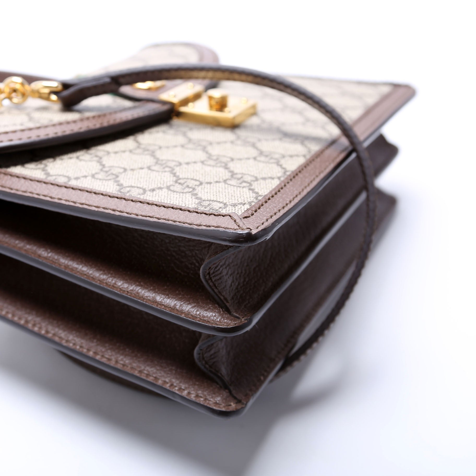 651055 GG Supreme Ophidia Small Top Handle Bag Brown