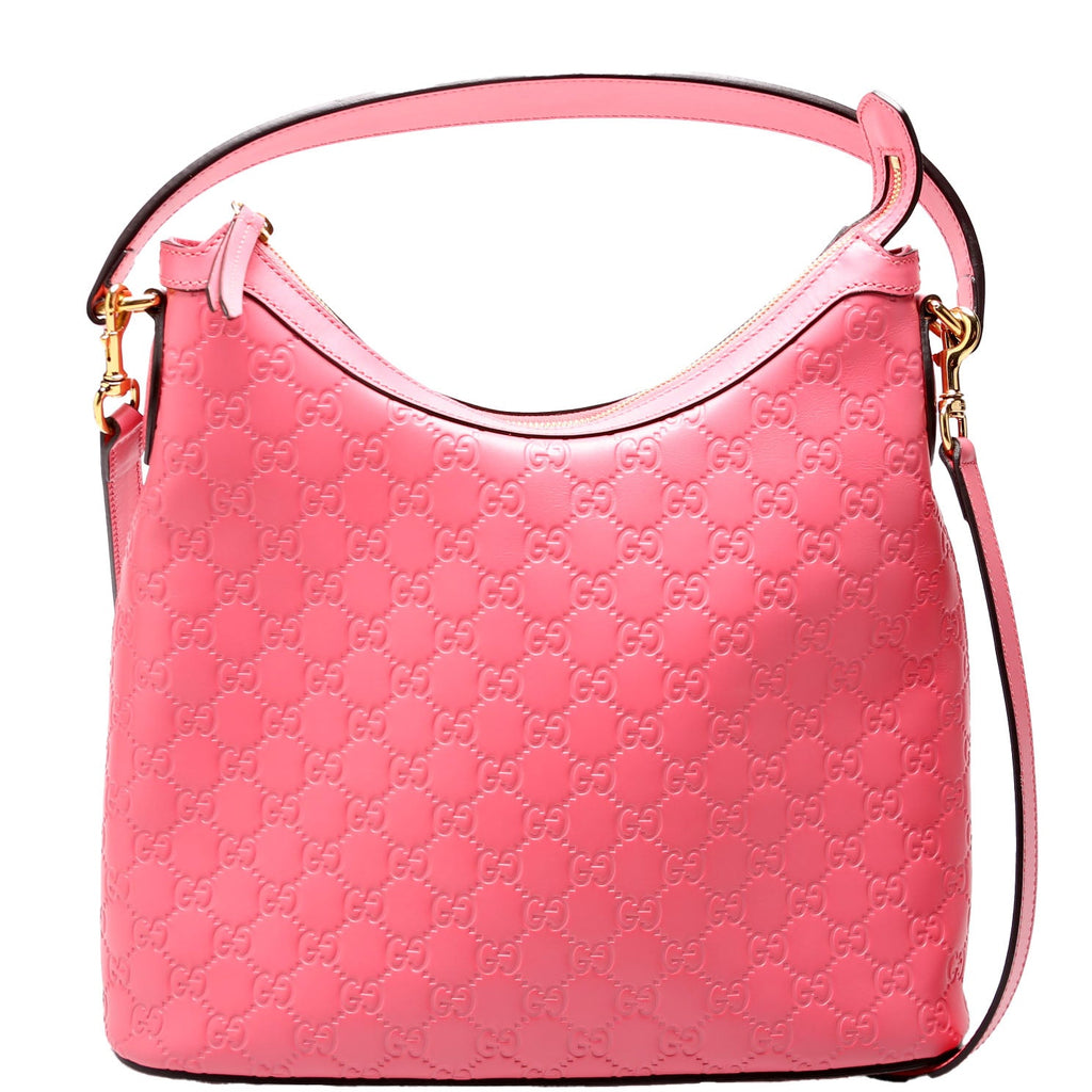414930 GG Sig Leather Hobo Pink