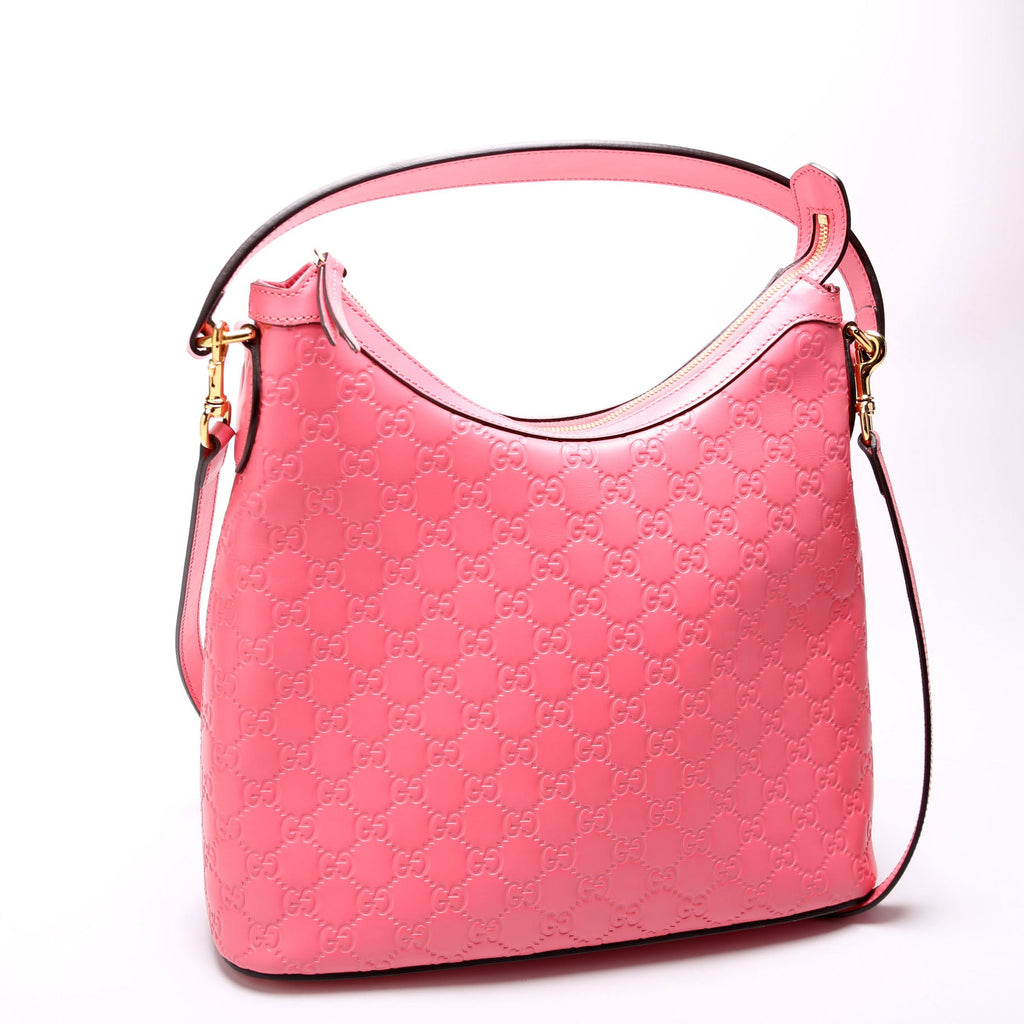 414930 GG Sig Leather Hobo Pink