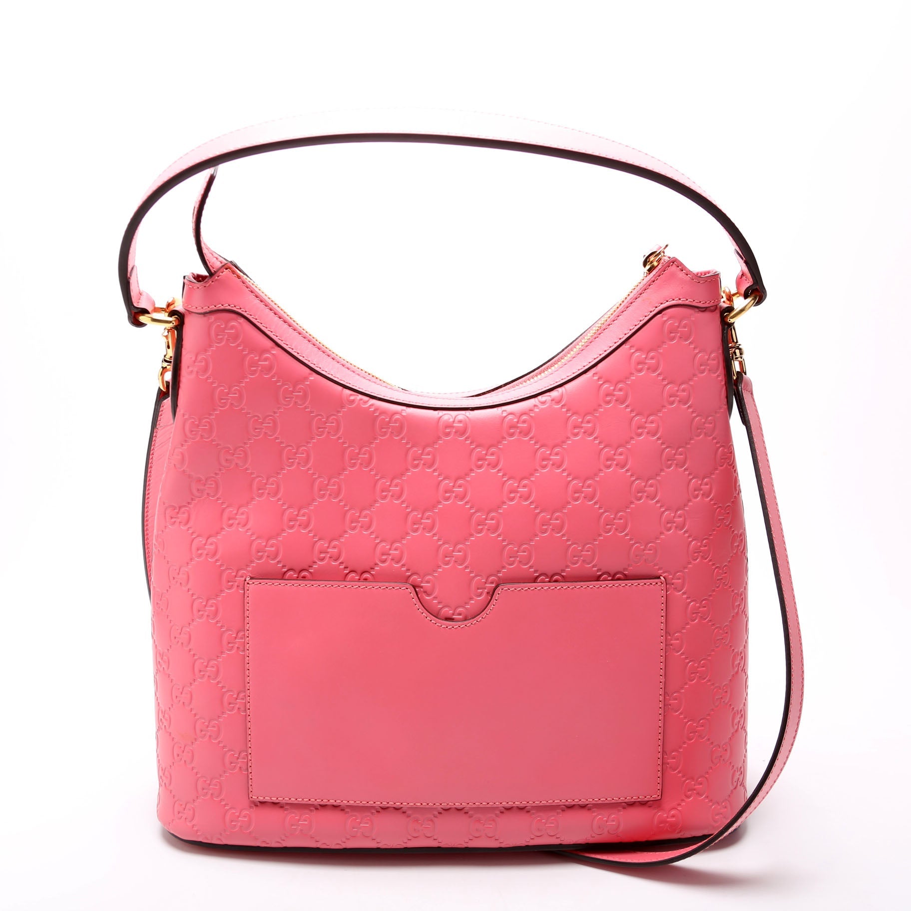 414930 GG Sig Leather Hobo Pink