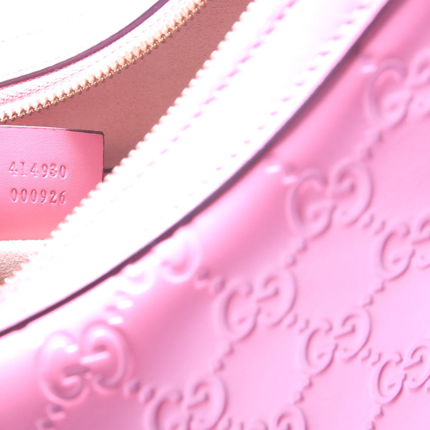 414930 GG Sig Leather Hobo Pink