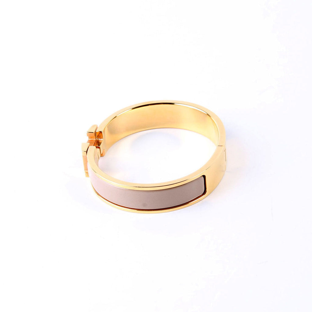 Clic Clac Narrow PM Bracelet Gold/Beige
