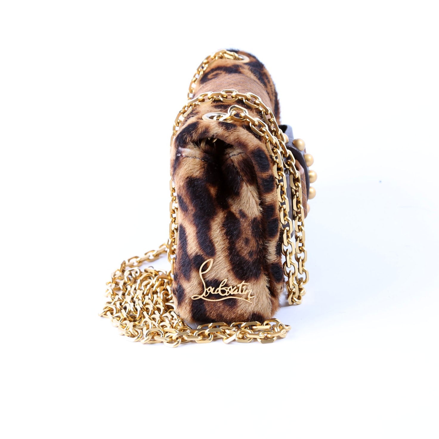 Sweet Charity Pony Hair Leopard Chain Brown