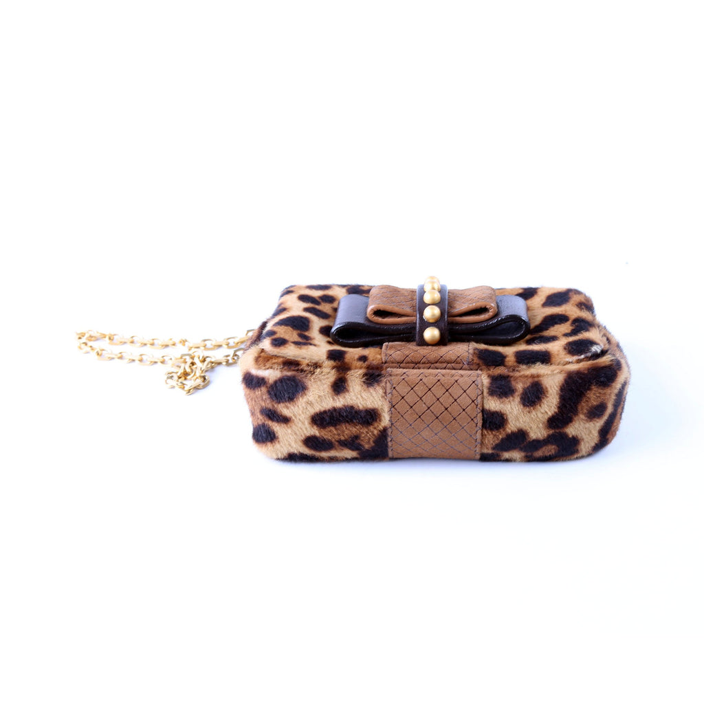 Sweet Charity Pony Hair Leopard Chain Brown