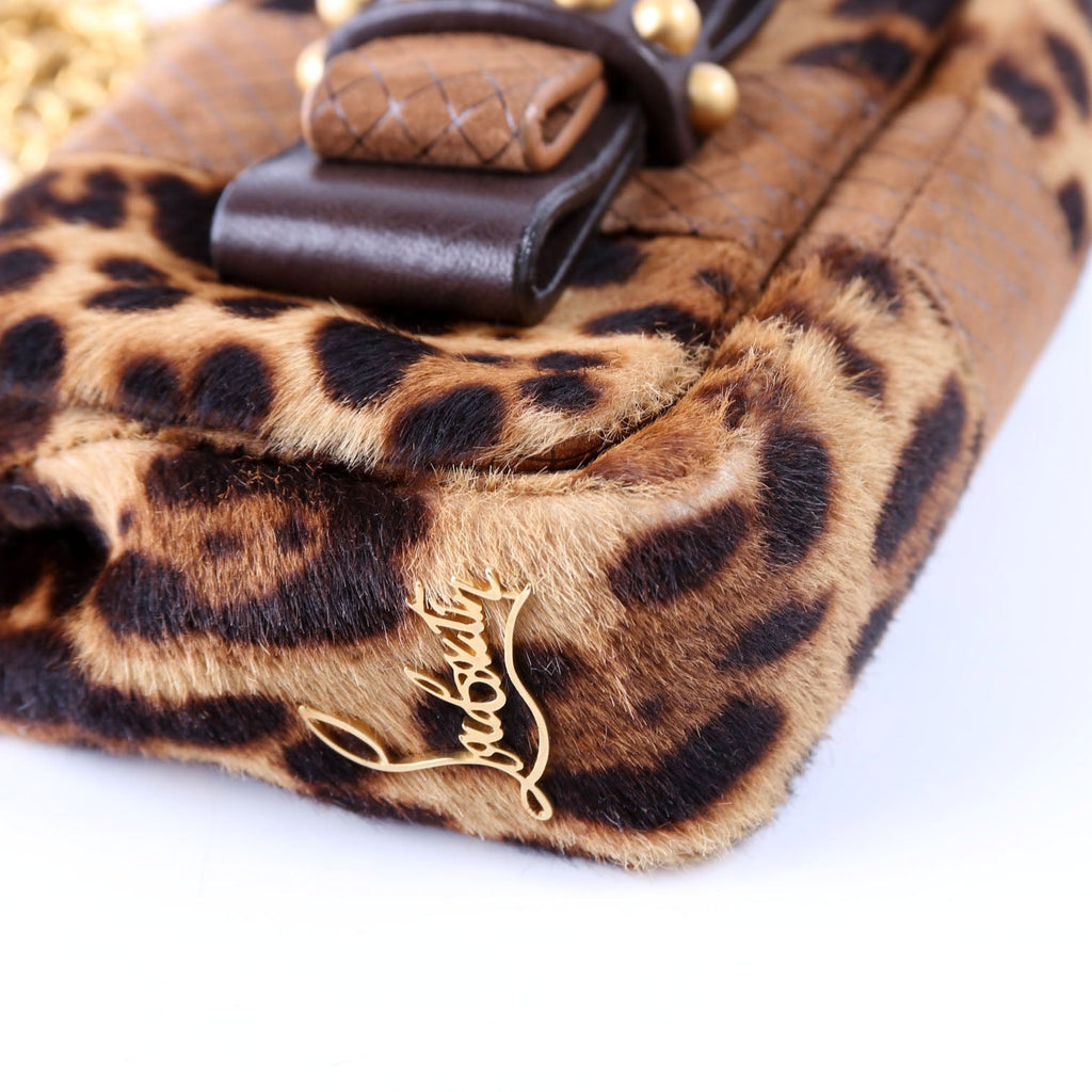 Sweet Charity Pony Hair Leopard Chain Brown