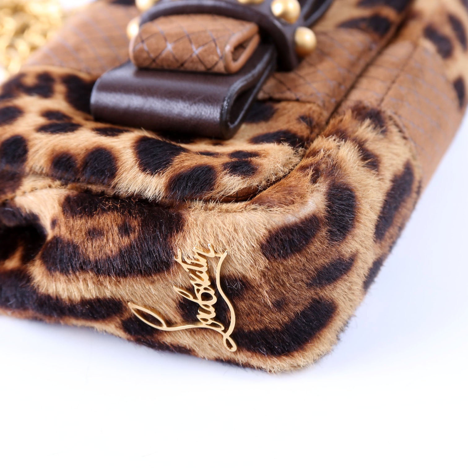 Sweet Charity Pony Hair Leopard Chain Brown