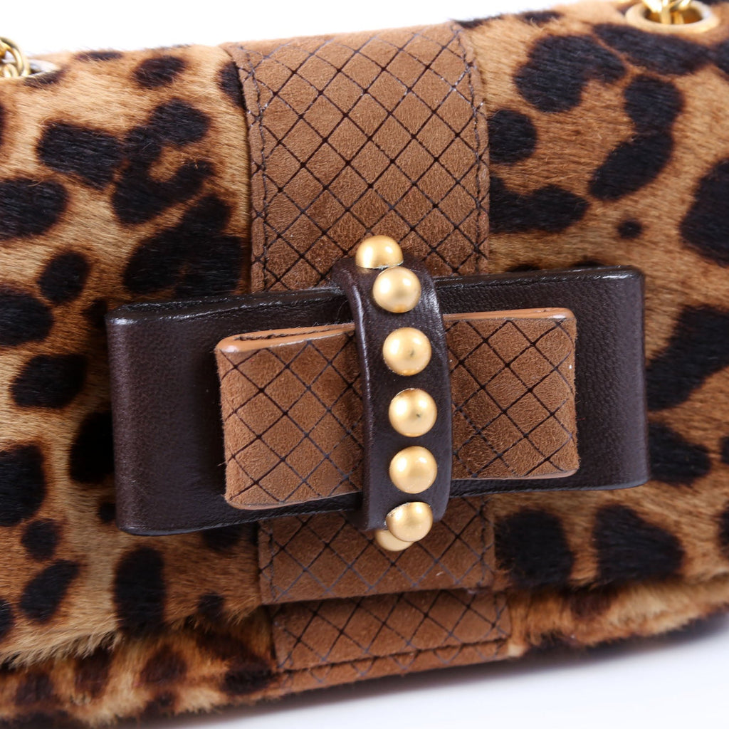 Sweet Charity Pony Hair Leopard Chain Brown