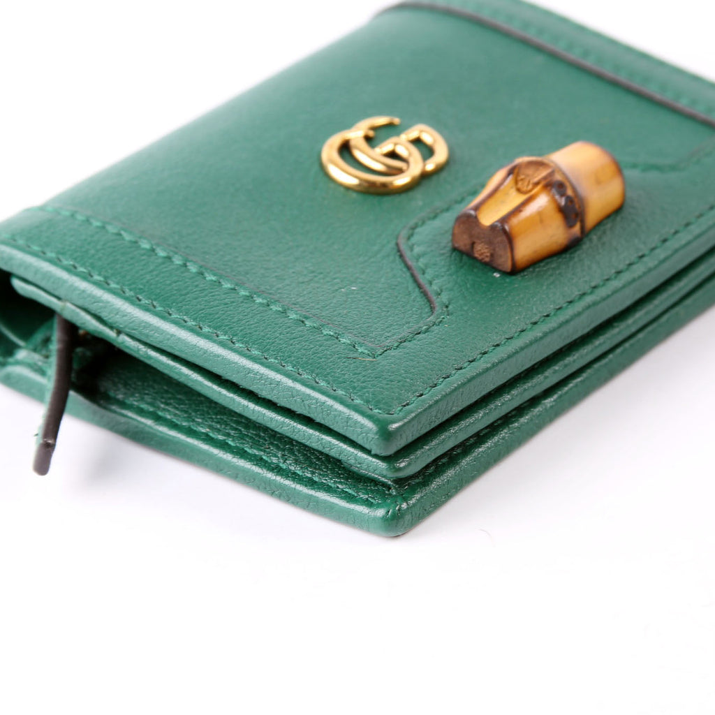 658244 Diana Card Case Wallet Green