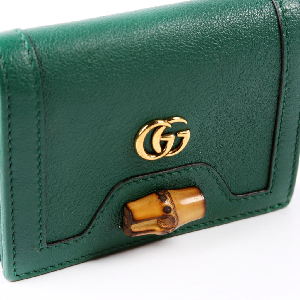 658244 Diana Card Case Wallet Green